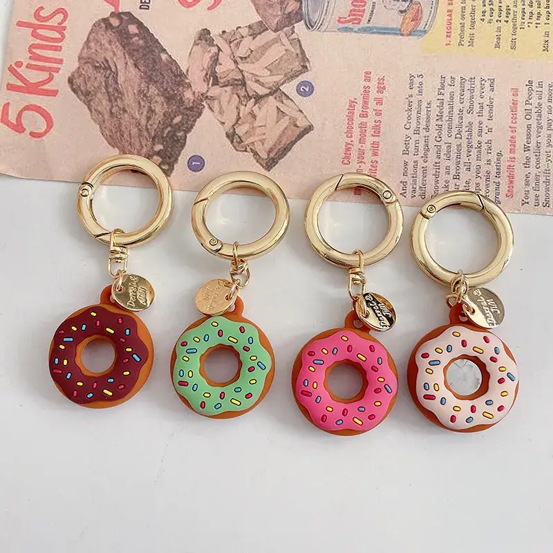 Donut Shape Anti-Lost Keychain with Silicone Cover - Image 5