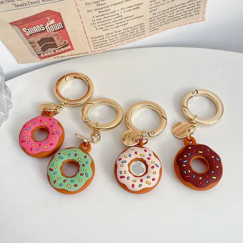 Donut Shape Anti-Lost Keychain with Silicone Cover - Image 7