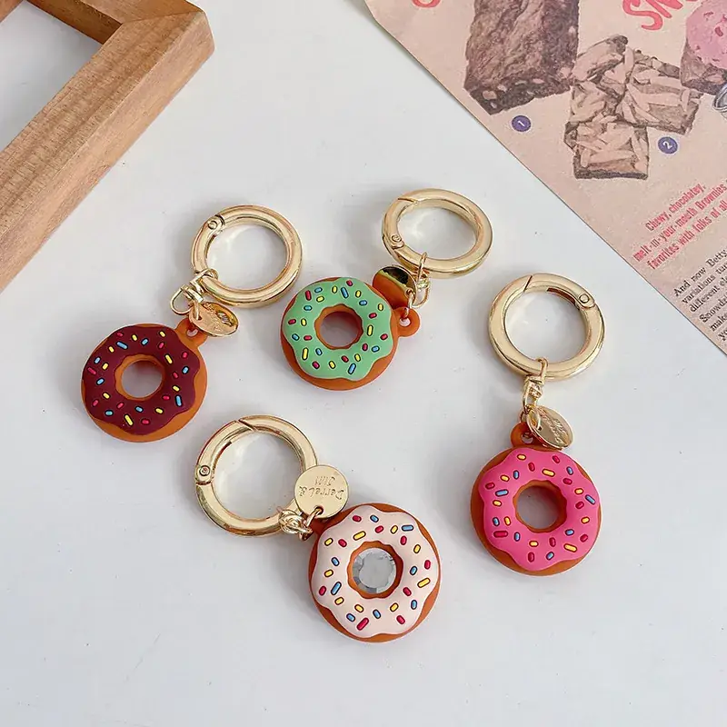 Donut Shape Anti-Lost Keychain with Silicone Cover - Image 8