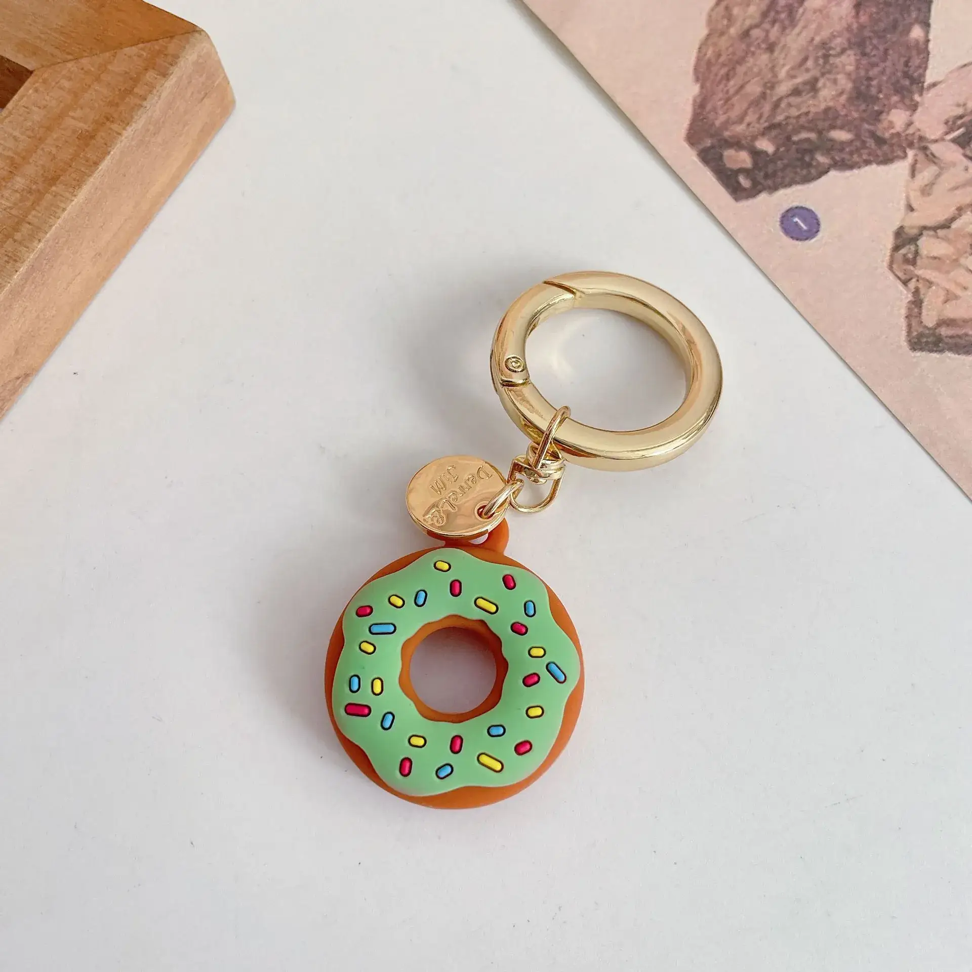 Donut Shape Anti-Lost Keychain with Silicone Cover - Image 4