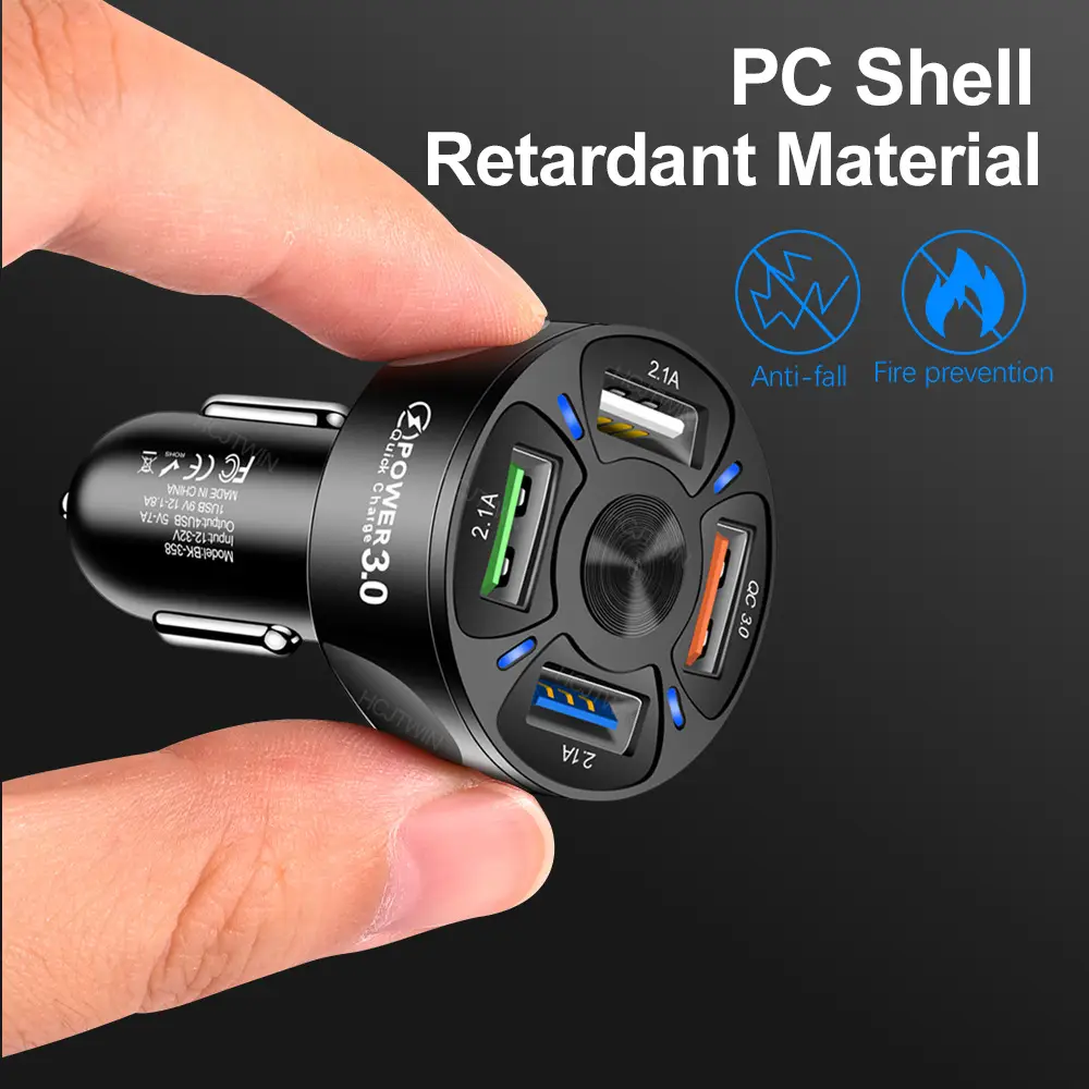 35W QC3.0 Car Charger Fast Charging Dual USB