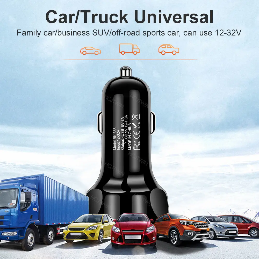 35W QC3.0 Car Charger Fast Charging Dual USB