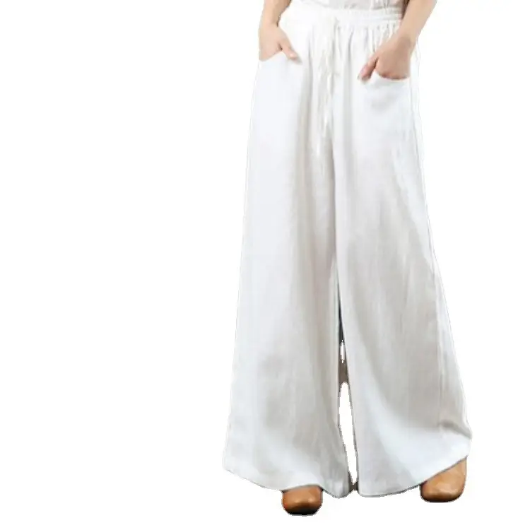 Korean Cotton Linen Wide Leg Pants Large - Image 13