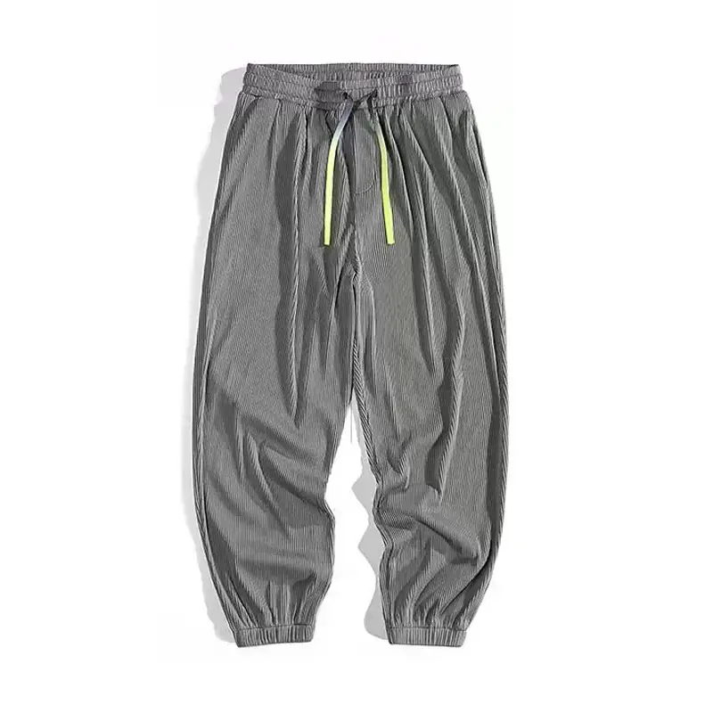 Men Ice Silk Pants Summer Loose Nine Point Sports Harem - Image 10
