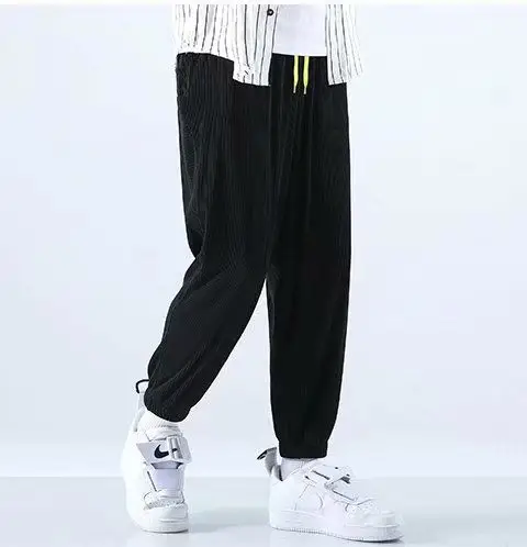 Men Ice Silk Pants Summer Loose Nine Point Sports Harem — feature 31
