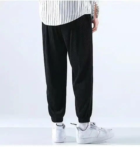 Men Ice Silk Pants Summer Loose Nine Point Sports Harem — feature 32
