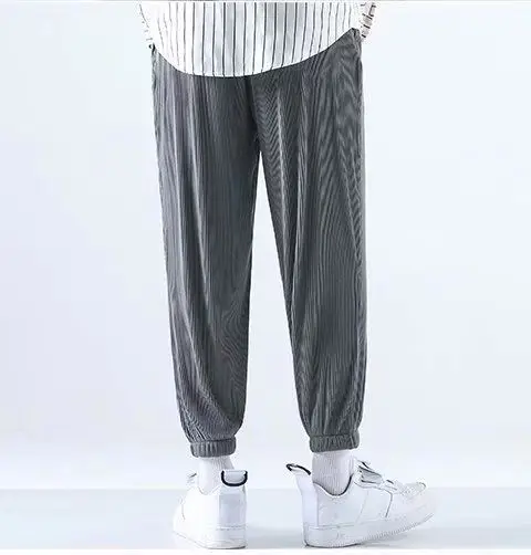 Men Ice Silk Pants Summer Loose Nine Point Sports Harem — feature 36
