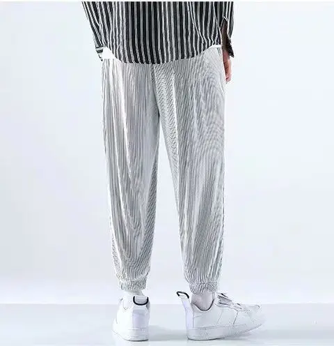 Men Ice Silk Pants Summer Loose Nine Point Sports Harem — feature 41