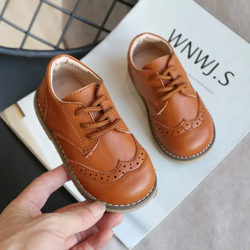 Boys' White Leather British Style Shoes 2024 - Image 6