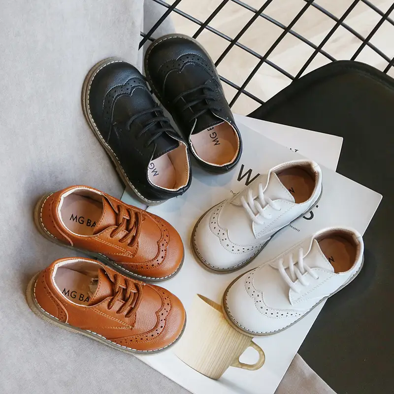 Boys' White Leather British Style Shoes 2024 - Image 7