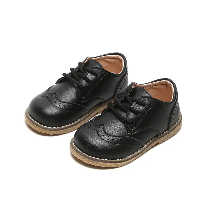 Boys' White Leather British Style Shoes 2024 - Image 2