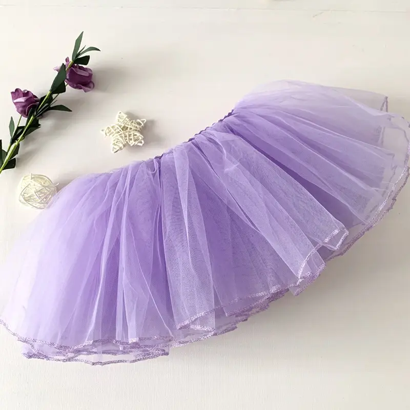 Girls' Tulle Skirts Purple Black Pink - Image 12