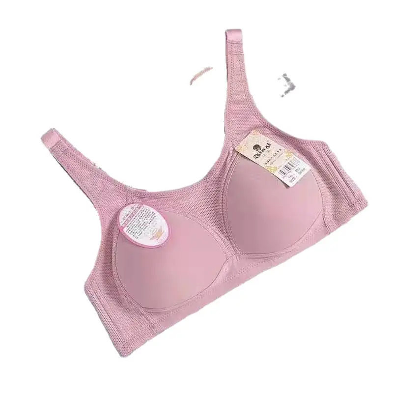 Jiazi 893 Rim-free Tube Top Mother Bra Boneless Middle-aged and Elderly Soft Large Chest Small Thin Bra Three-row Buckle