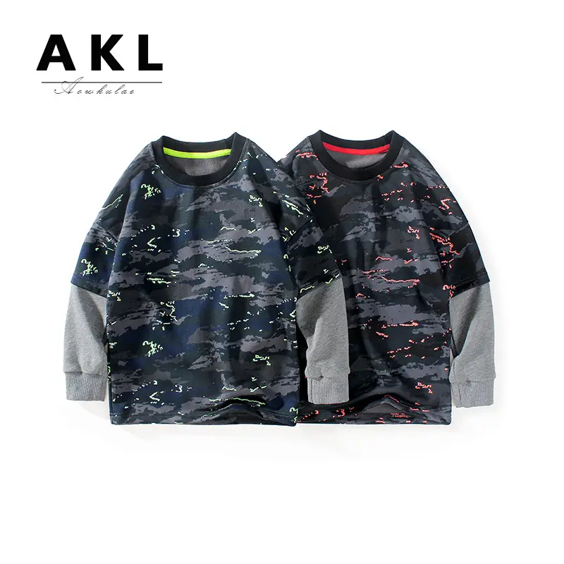 Kids Camouflage Long Sleeve Sweatshirt Medium Large - Image 4