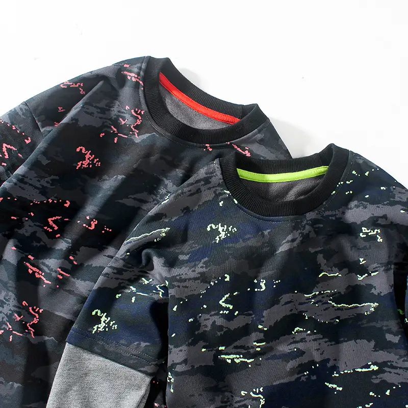 Kids Camouflage Long Sleeve Sweatshirt Medium Large - Image 5