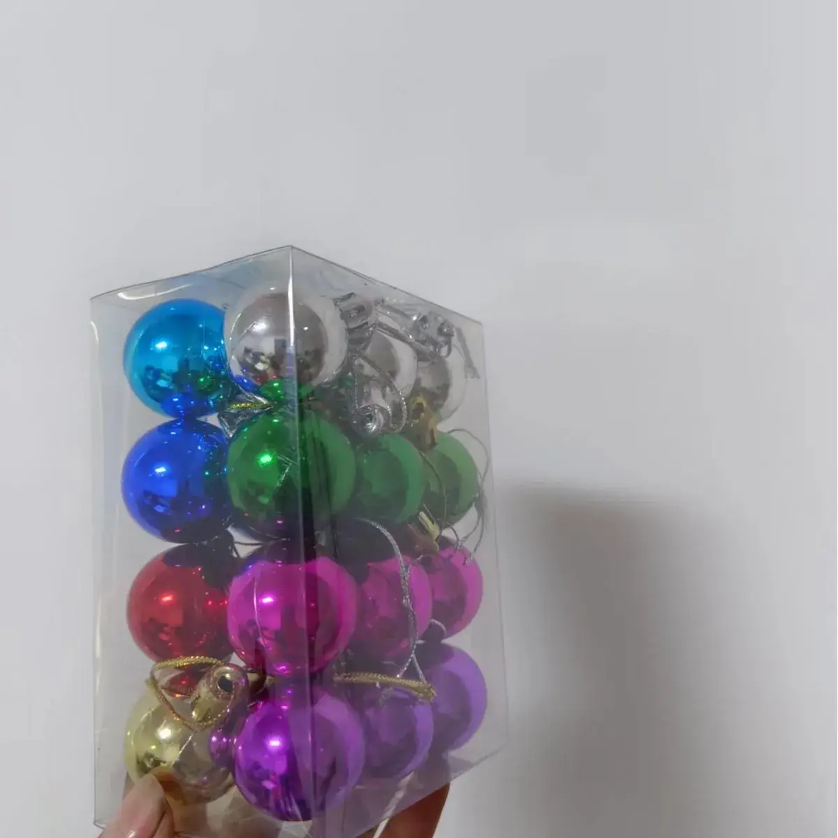 Golden Glitter Christmas Balls 24pcs Mixed Plastic - Image 13