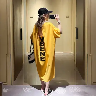 Women Long Sleeve Maternity Dress Black Loose Skirt Large - Image 3