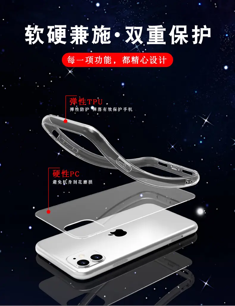 高透防玻璃手机壳