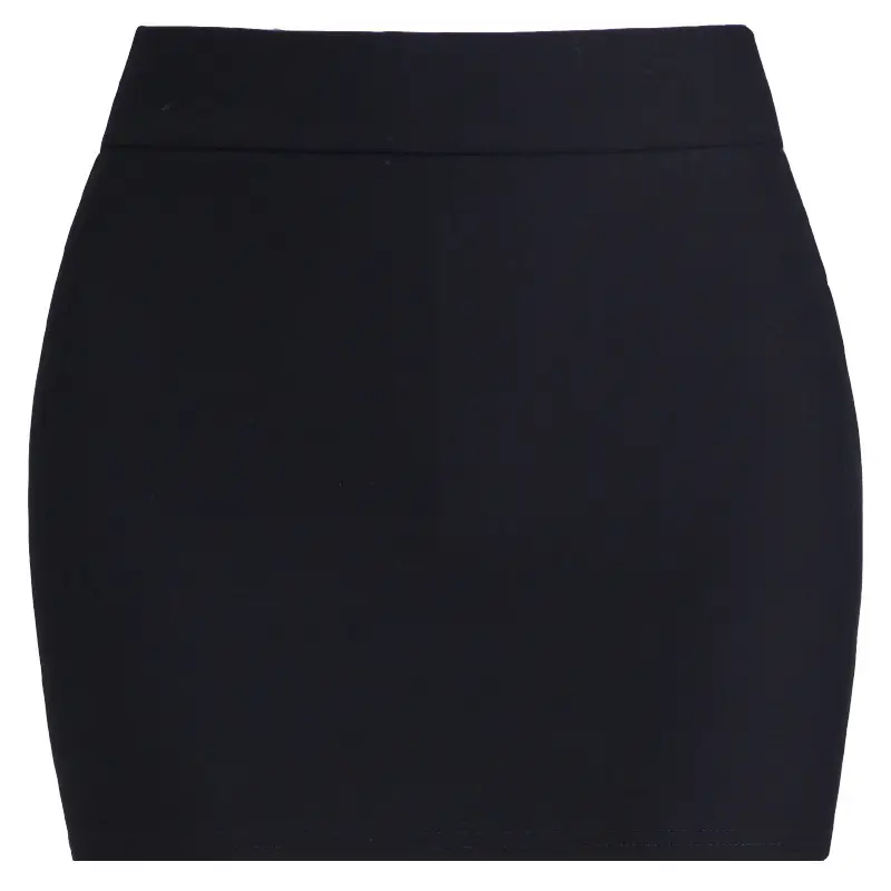 Black Stretch Slim Fit Hip Skirt High Waist