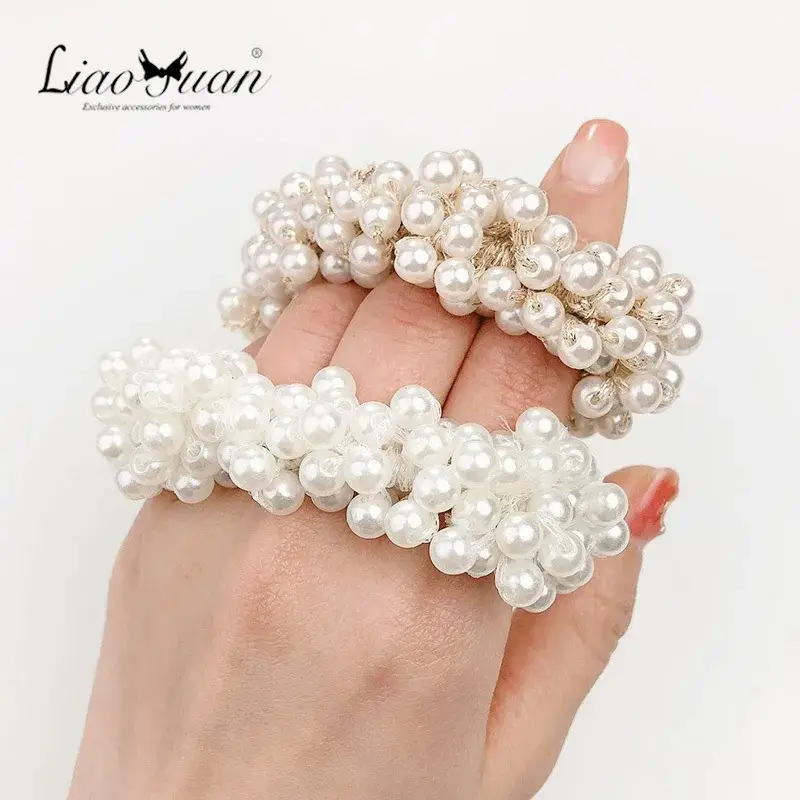 South Korea Pearl Hair Rope Bracelet for Women - Image 8
