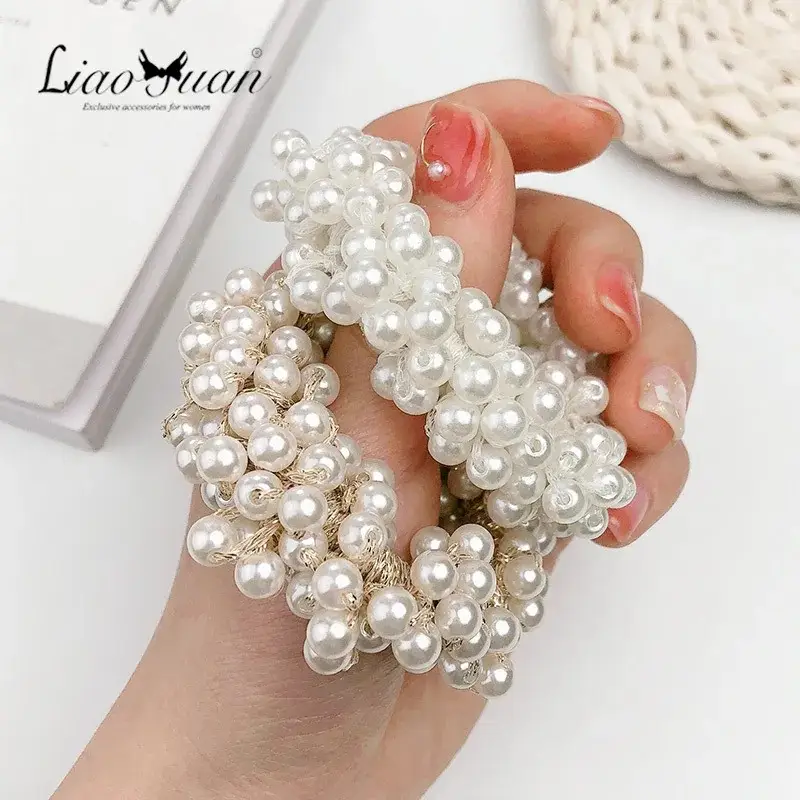 South Korea Pearl Hair Rope Bracelet for Women - Image 9