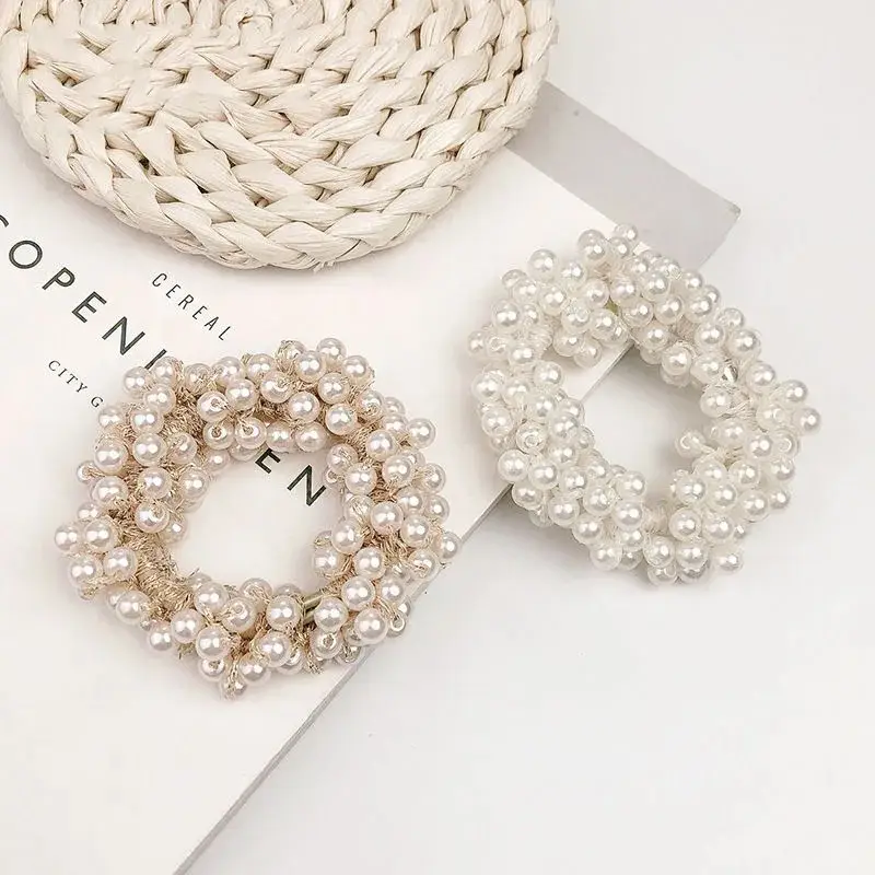 South Korea Pearl Hair Rope Bracelet for Women - Image 10