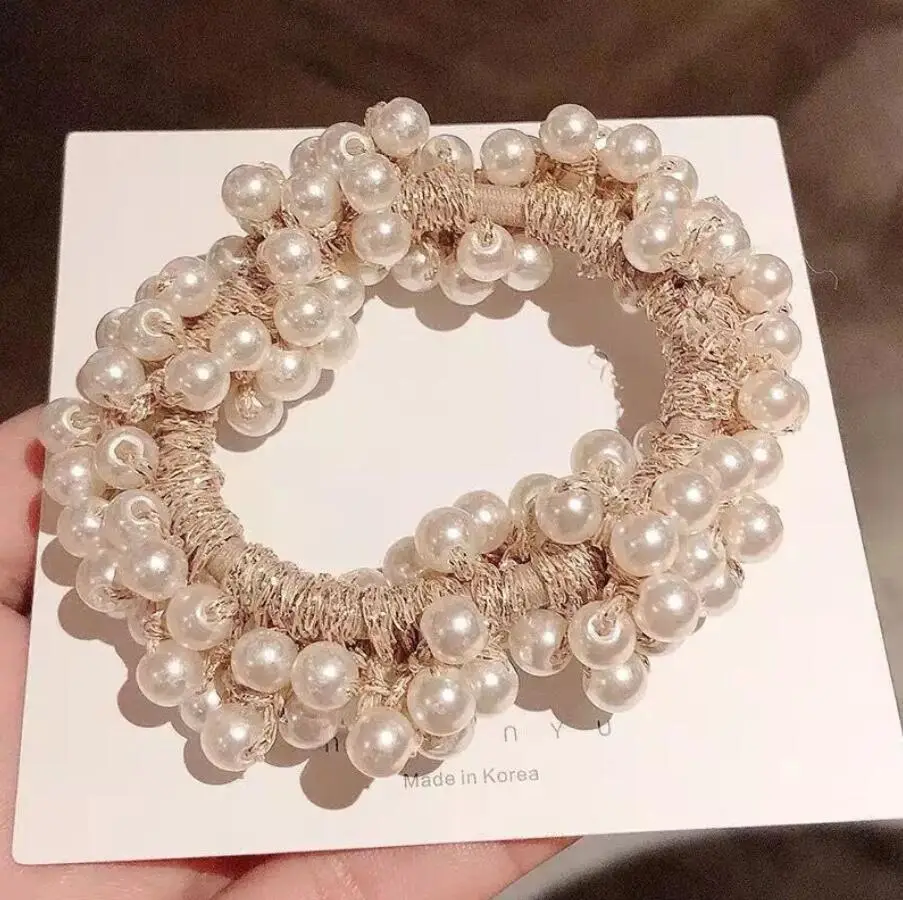 South Korea Pearl Hair Rope Bracelet for Women - Image 2