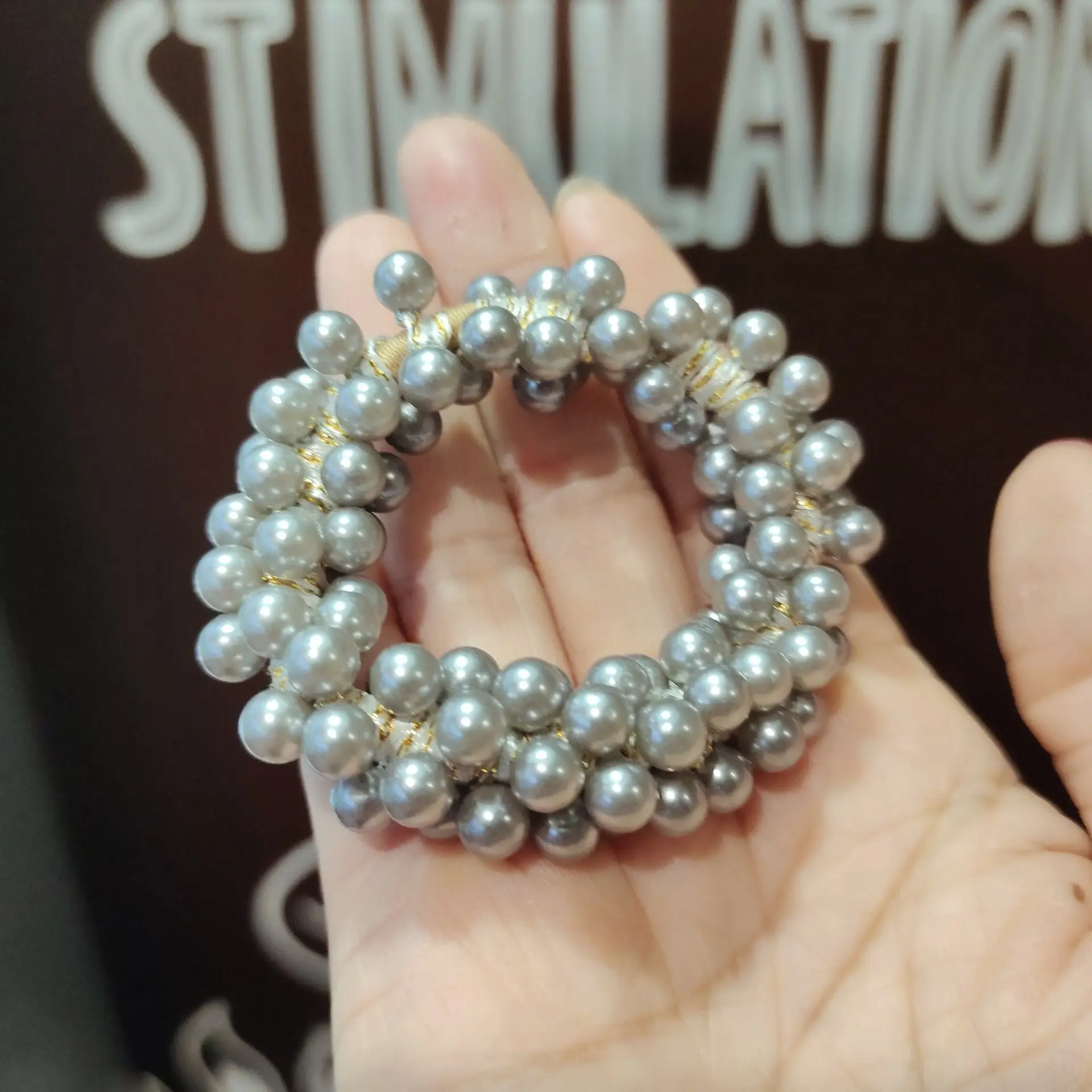 South Korea Pearl Hair Rope Bracelet for Women - Image 5
