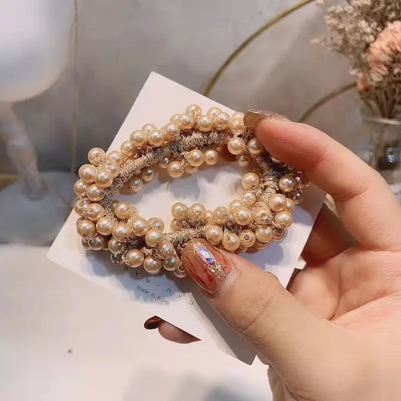 South Korea Pearl Hair Rope Bracelet for Women - Image 6
