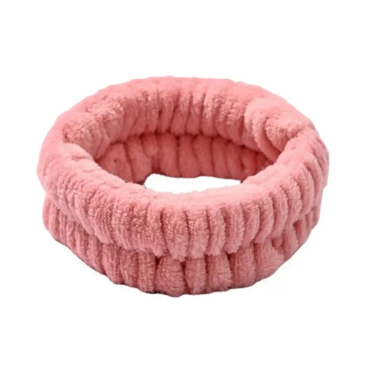Plush Self-Adhesive Hair Bands Solid Color Washable Ring