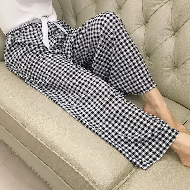 Cotton Silk Floral Wide Leg Pants for Women - Image 5