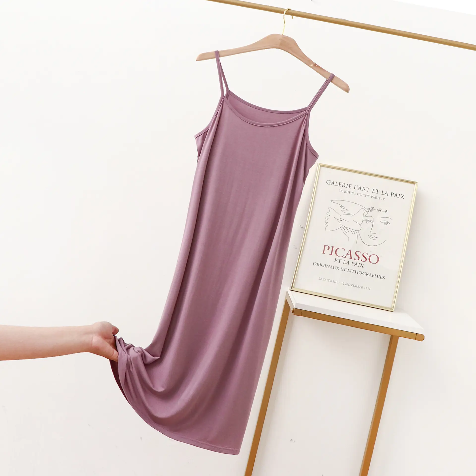 Women's Green Strapless Sleeveless Dress Large - Image 13