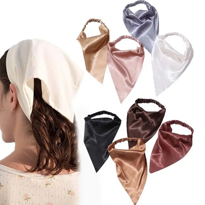 Purple Satin Triangle Hairband for Women