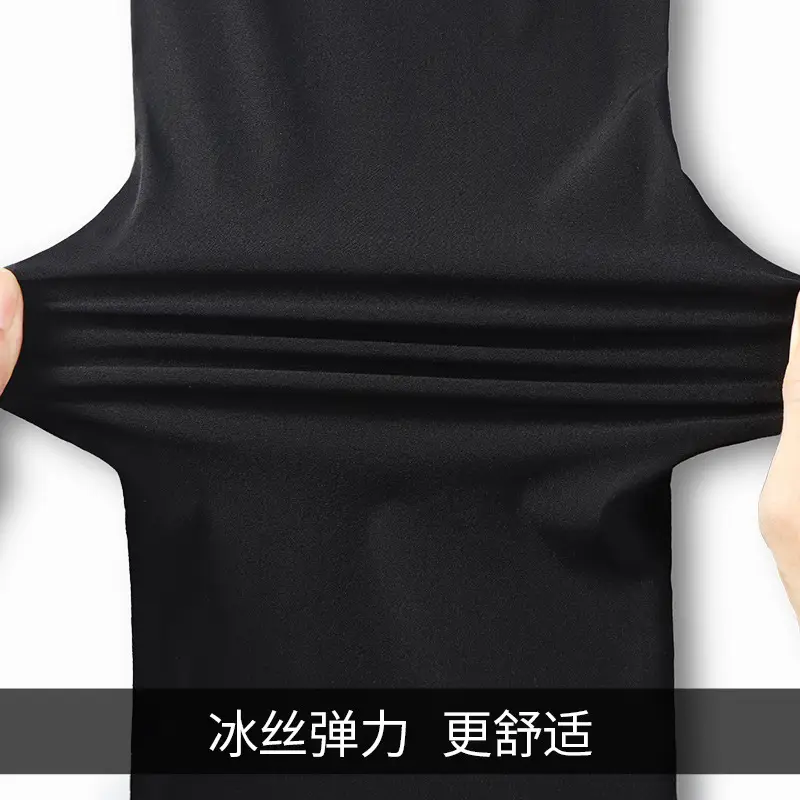Men's Black Ice Silk Running Shorts Quick Dry - Image 8