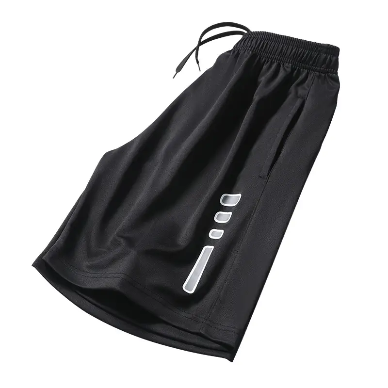 Men's Black Ice Silk Running Shorts Quick Dry - Image 9