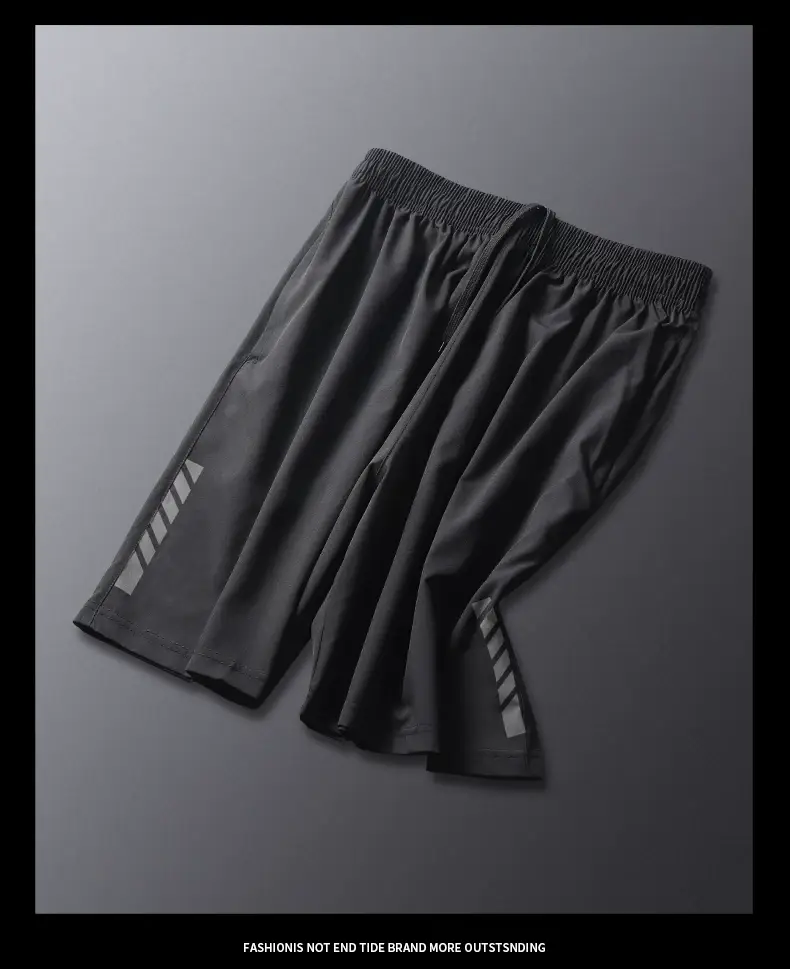 Men's Black Ice Silk Running Shorts Quick Dry — feature 3