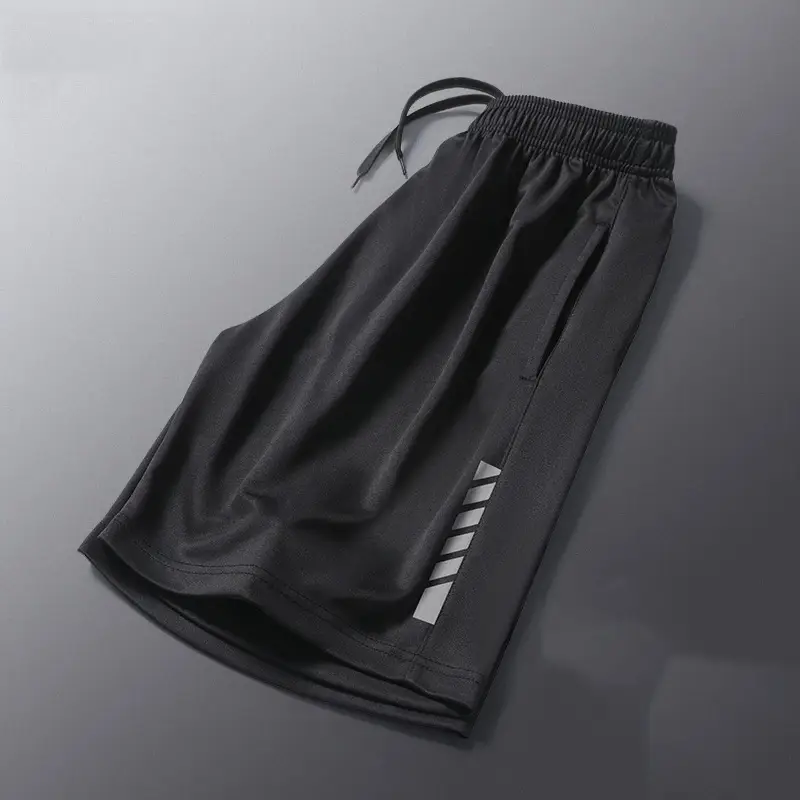 Men's Black Ice Silk Running Shorts Quick Dry - Image 3