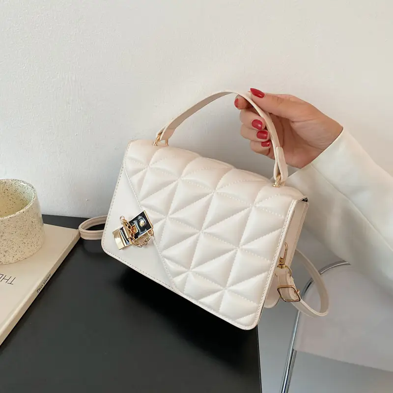 Women's Brown Quilted Shoulder Bag 2021 - Image 4