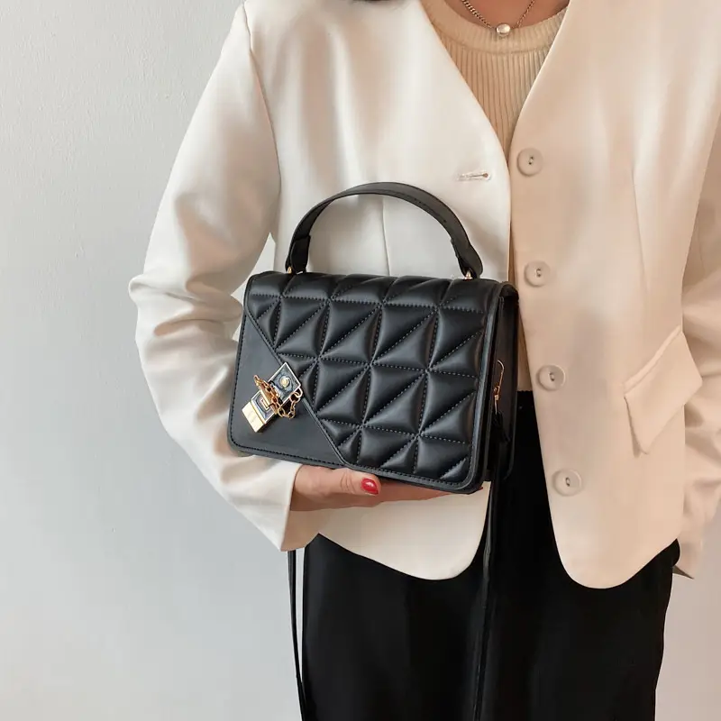 Women's Brown Quilted Shoulder Bag 2021 - Image 5