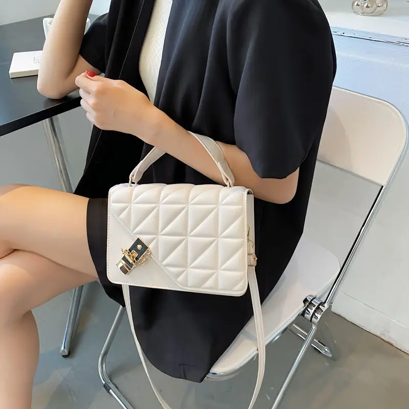 Women's Brown Quilted Shoulder Bag 2021 - Image 6