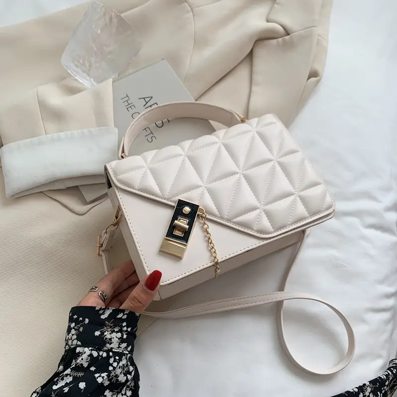 Women's Brown Quilted Shoulder Bag 2021 - Image 2