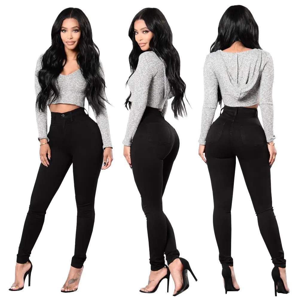 2022 Export High-Elastic Denim Jeans for Women