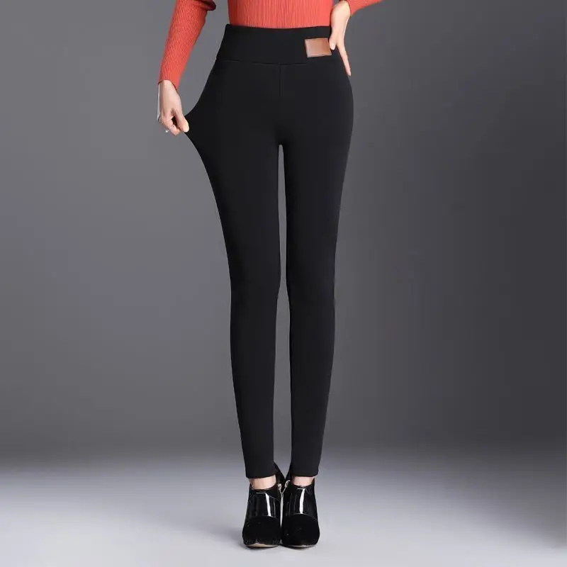 Fleece Lined Warm Leggings for Women Autumn Winter 2020