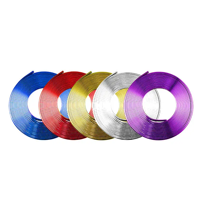 Car modification electroplated chrome-plated bright strip middle mesh decoration wheel hub anti-scratch trim strip body bright strip decoration strip - Image 5