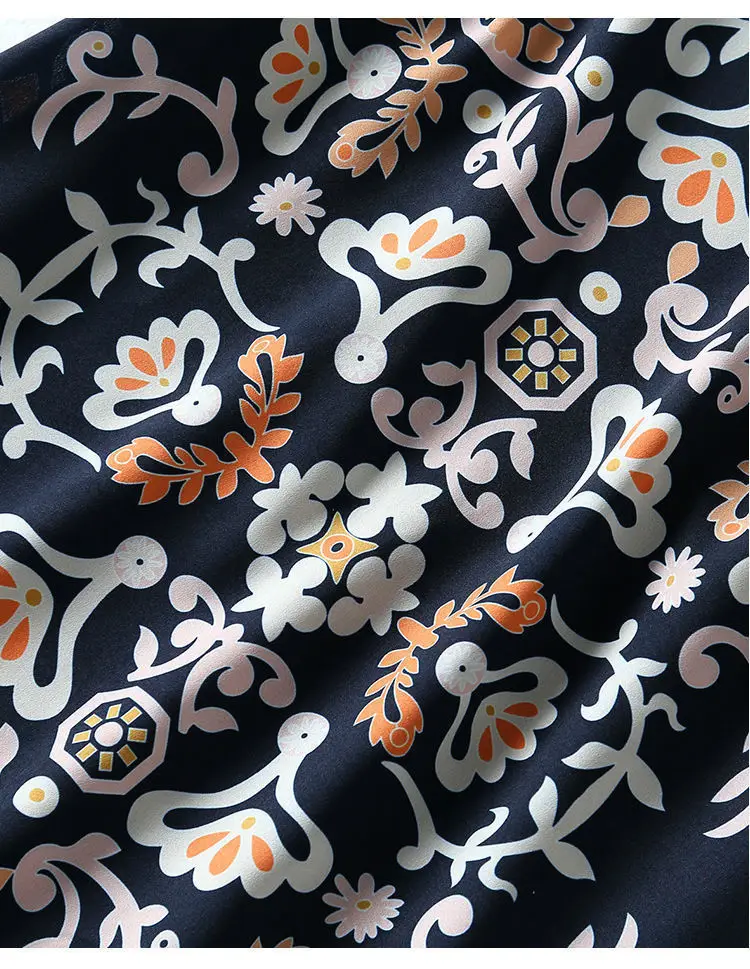 Women's Elegant Floral Mid-Length Dress Large Size — feature 17