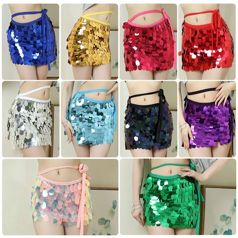 2023 Belly Dance Waist Chain Hip Scarf Skirt Sequin Set - Image 12