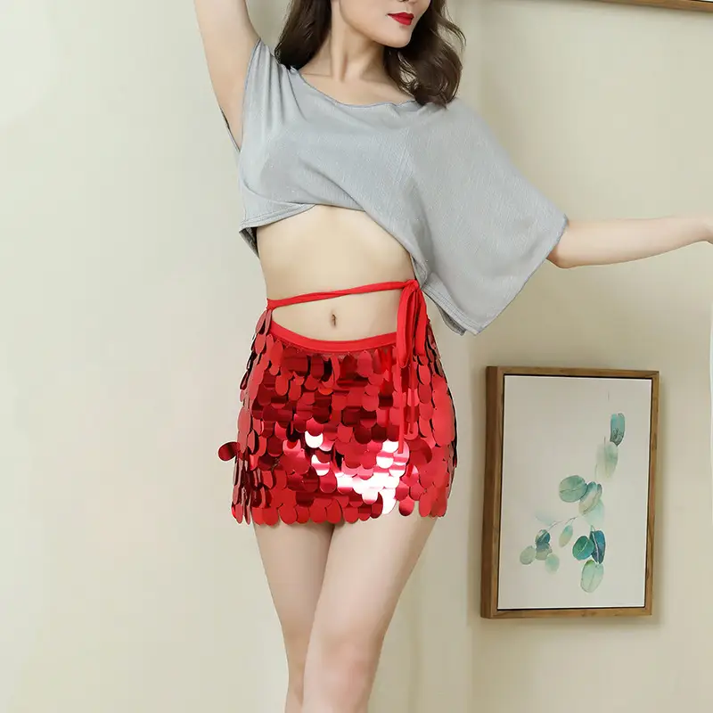 2023 Belly Dance Waist Chain Hip Scarf Skirt Sequin Set - Image 2