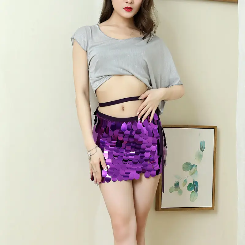 2023 Belly Dance Waist Chain Hip Scarf Skirt Sequin Set - Image 3