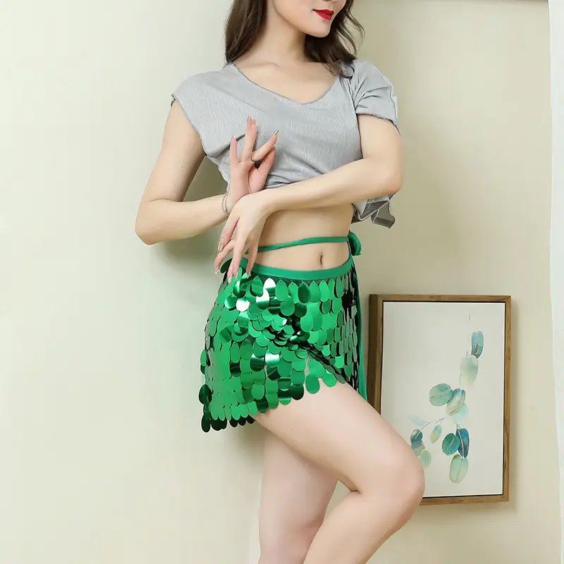 2023 Belly Dance Waist Chain Hip Scarf Skirt Sequin Set - Image 4