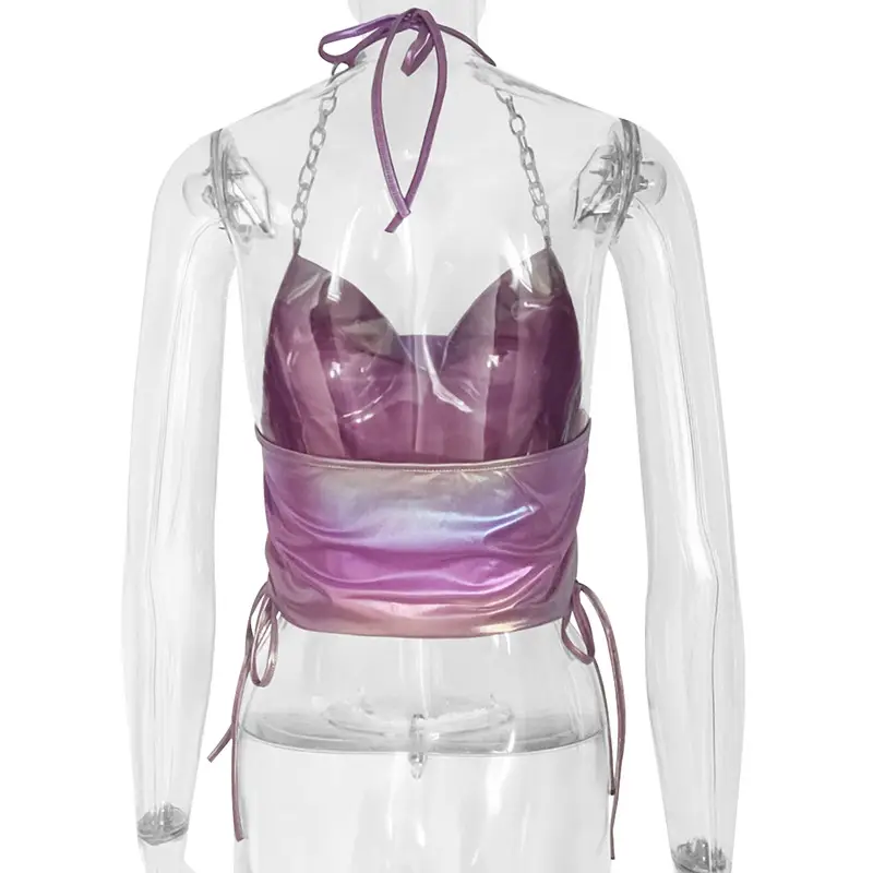 2023 Women's Silver Holographic Sleeveless Top — feature 20
